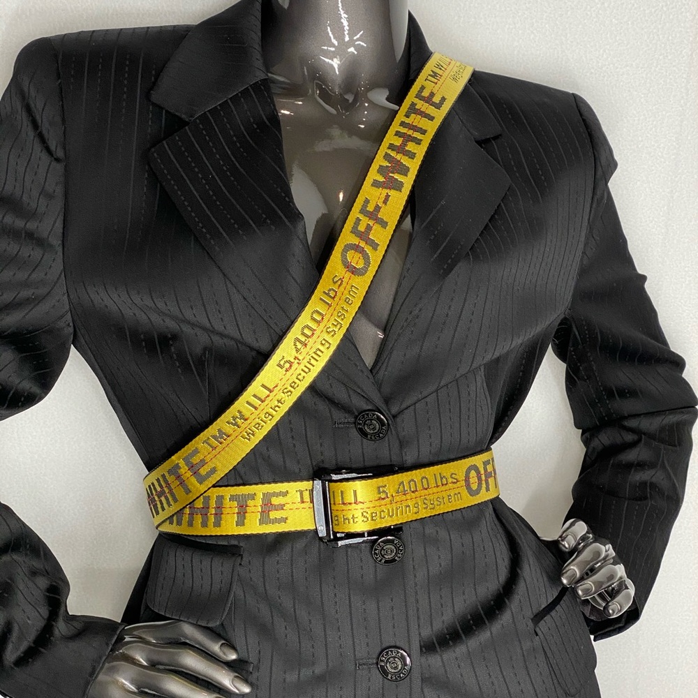 OFF WHITE YELLOW WITH BLACK LETTERING BE…